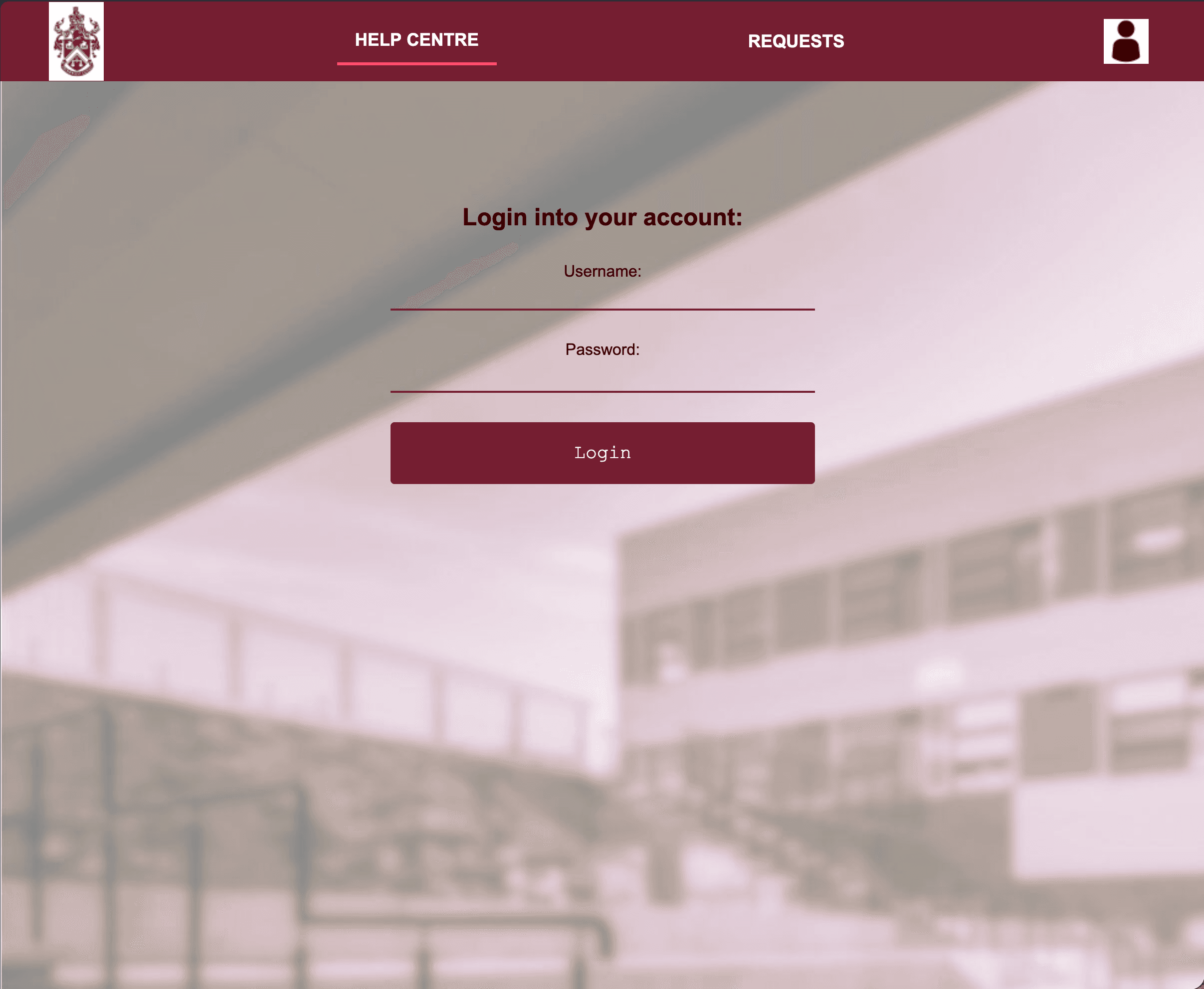 WearView Academy login screen